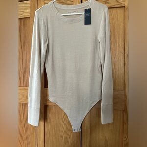 Abercrombie and Fitch cream, bodysuit, size L